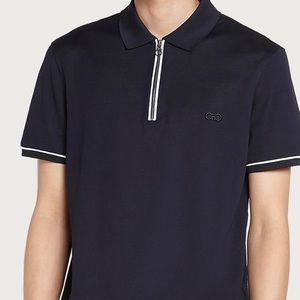 Salvatore Ferragamo, Navy Blue Polo.